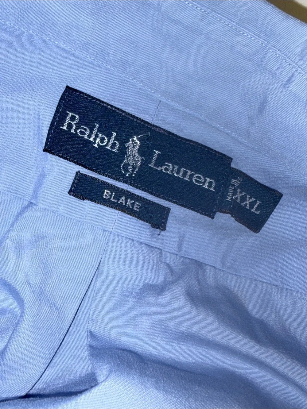 Polo Ralph Lauren Blake Button Down Shirt Blue Pony Oxford Cotton Mens XXL